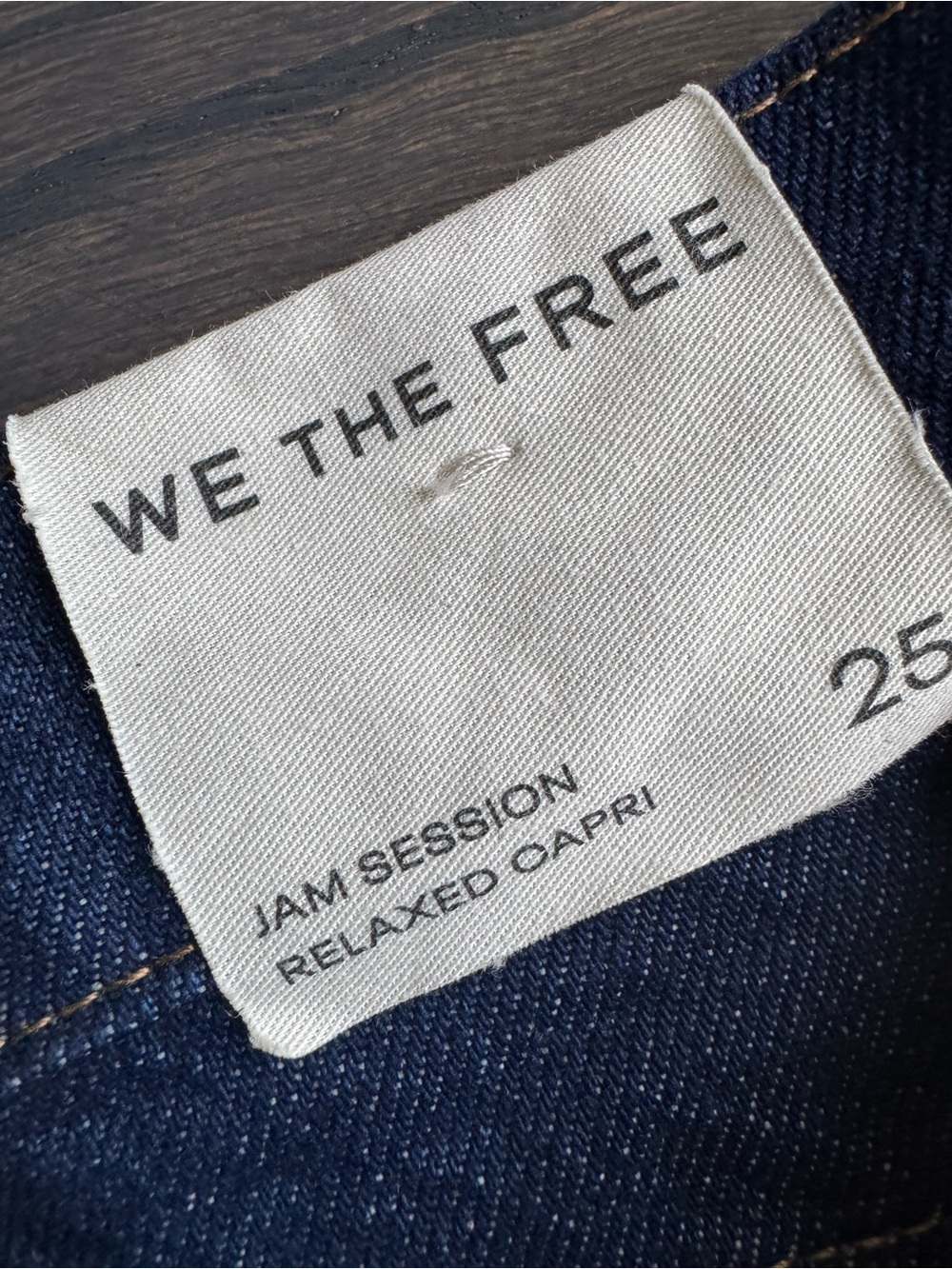 We The Free Jam Session Relaxed Capri Jeans Size 25 NWT Free People - Picture 9 of 13